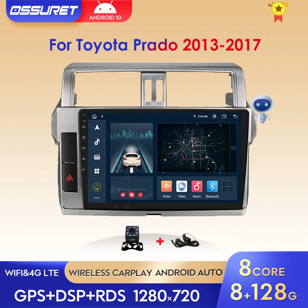 

Автомагнитола 2DIN Android 10 для Toyota Land Cruiser Prado 150, автомобильное радио, GPS, мультимедийный плеер, навигация, SWC, Bluetooth, аудио, стерео