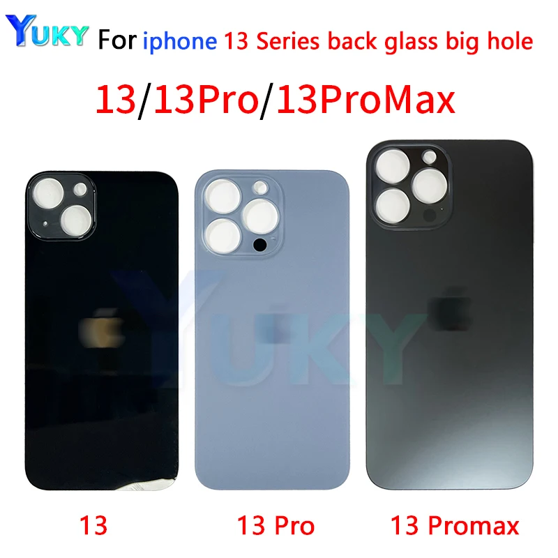 

For iPhone 13 With Wide Big camera hole Back Battery Glass Cover Replacement Rear Housing Door Repair Parts For iPhone 13 promax