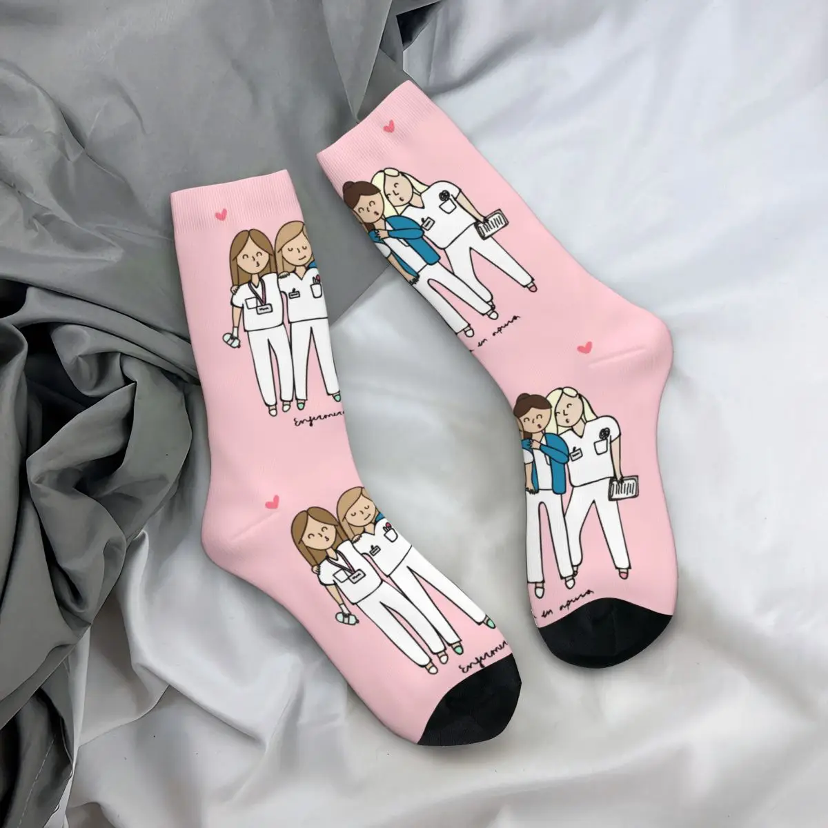 Осенне-зимние носки унисекс в стиле Харадзюку Enfermera En Apuros доктор медсестра
