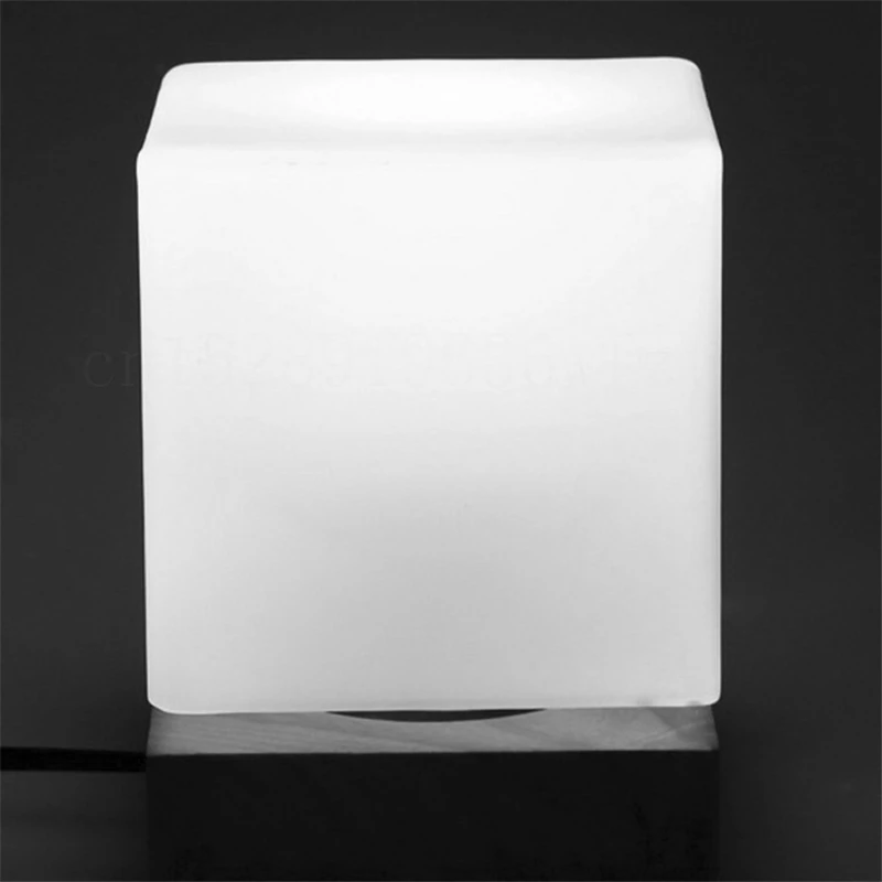 Modern E27 Glass Table Lamp for Bedroom Bedside LampUS UK EU Plug Wooden Base Simple Home Decor Reading Lighting Desk Lights images - 6