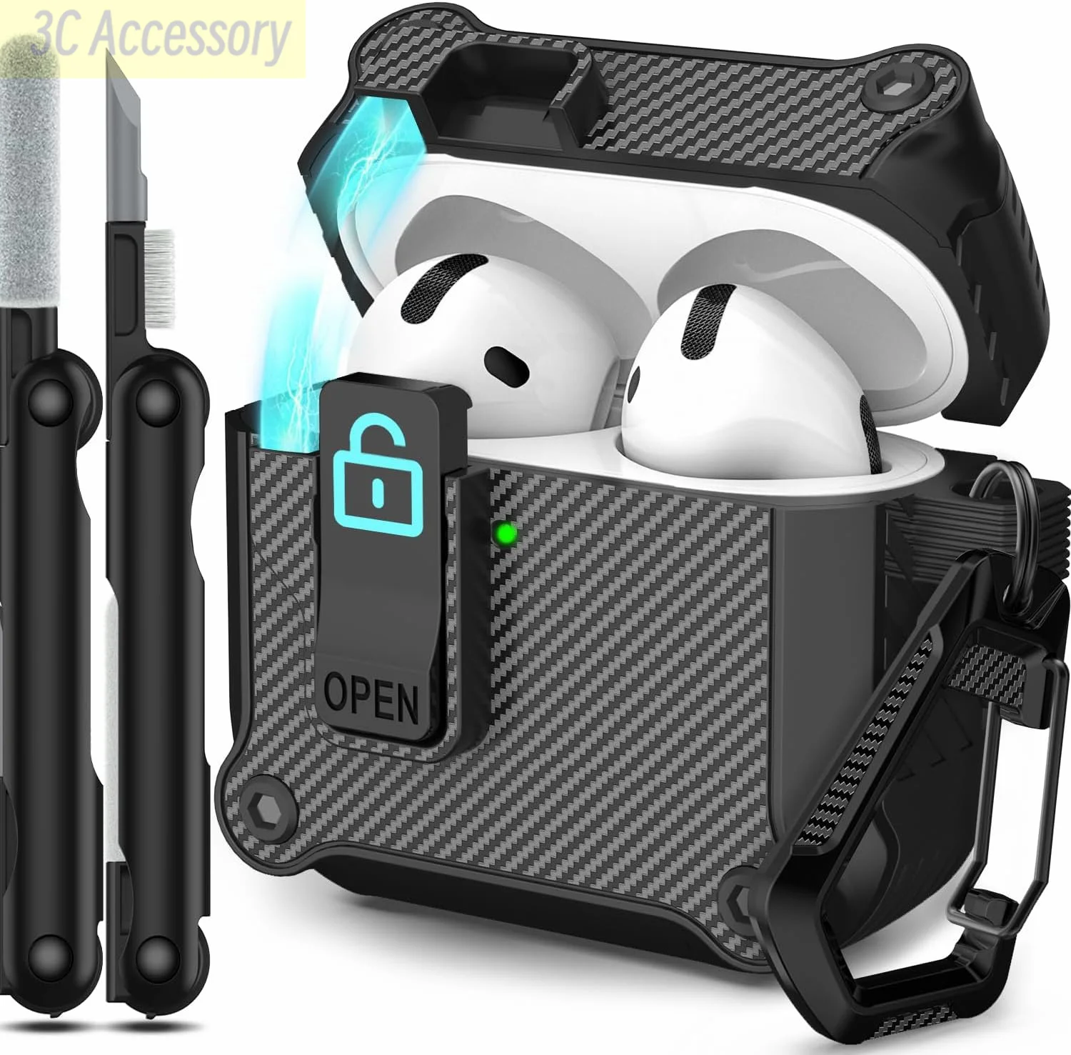 Чехол для AirPods 4 черный NoEnName_Null