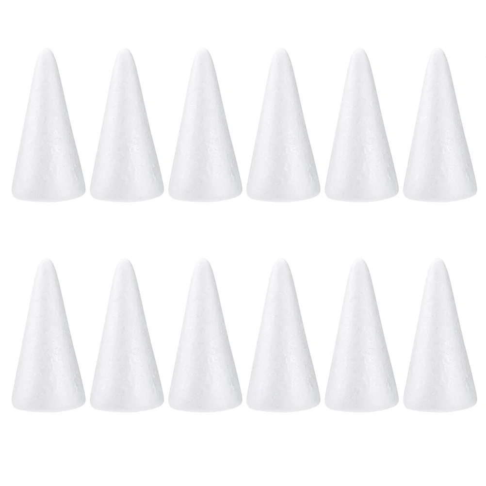 

30 шт. белые моделирующие игрушки для детей, поделки из пенополистирола, Рождественская елка, конусная форма, материалы «сделай сам» 150 мм