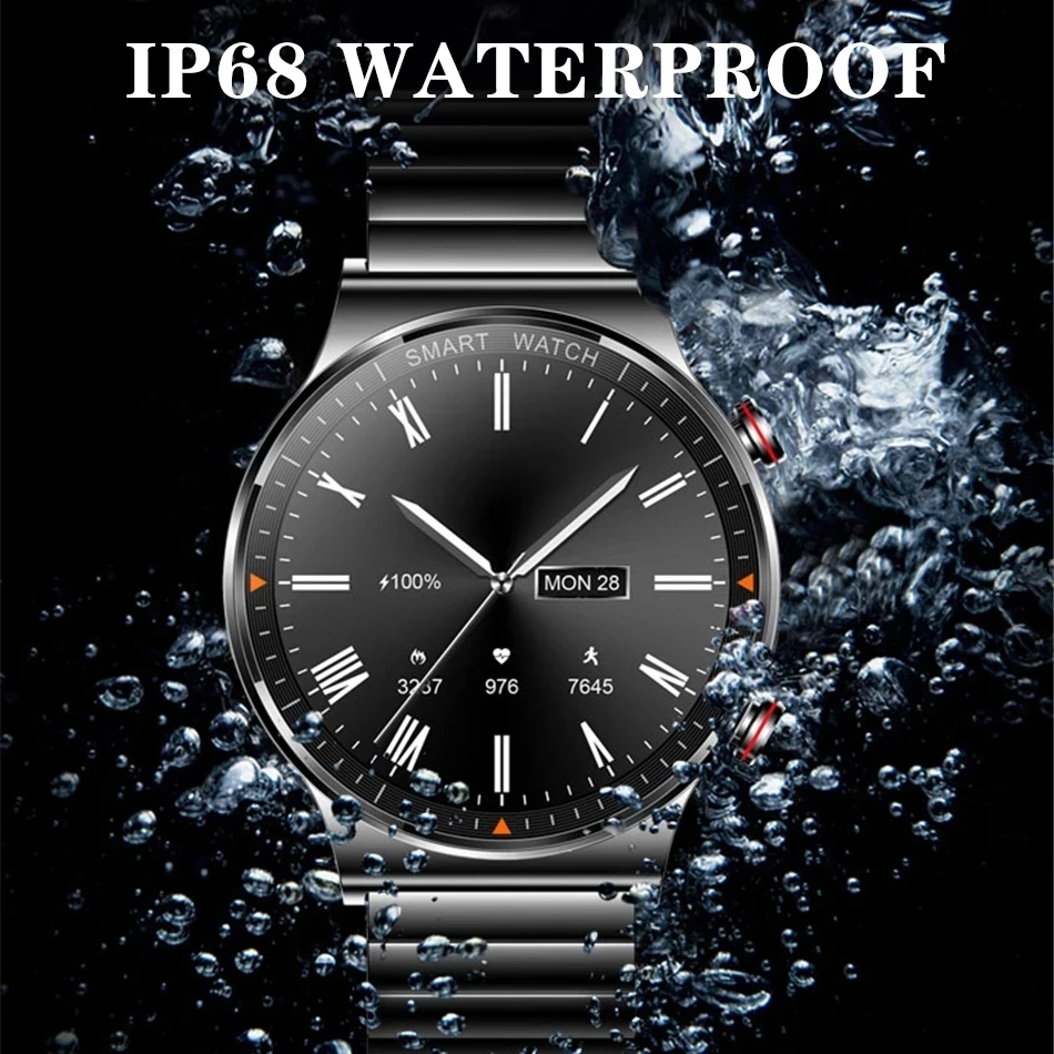 2022 New 454*454 HD Display Smart Watch Men Bluetooth Call IP68 Waterproof Music Player Connect Bluetooth Headset Smartwatch ECG