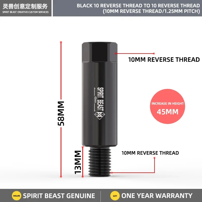 

Адаптеры зеркал для мотоцикла SPIRIT BEAST 10 мм, зеркала заднего вида, болт для преобразования винтов, Электрический скутер м10