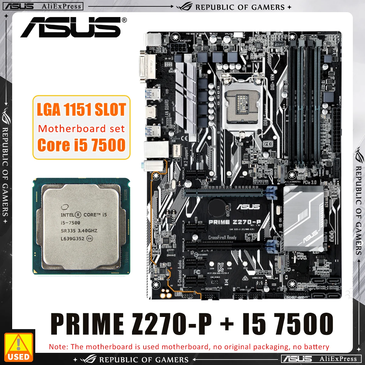 

ASUS PRIME товар поставляется с процессором Core i5 7500, поддерживает Память DDR4 4x64 ГБ, 2 порта M.2 HDMI LGA 1151, Набор игровой материнской платы