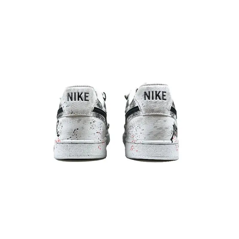 【Настроить】Nike Court Vision 1 обувь для скейтбординга мужские низкие белые/красные