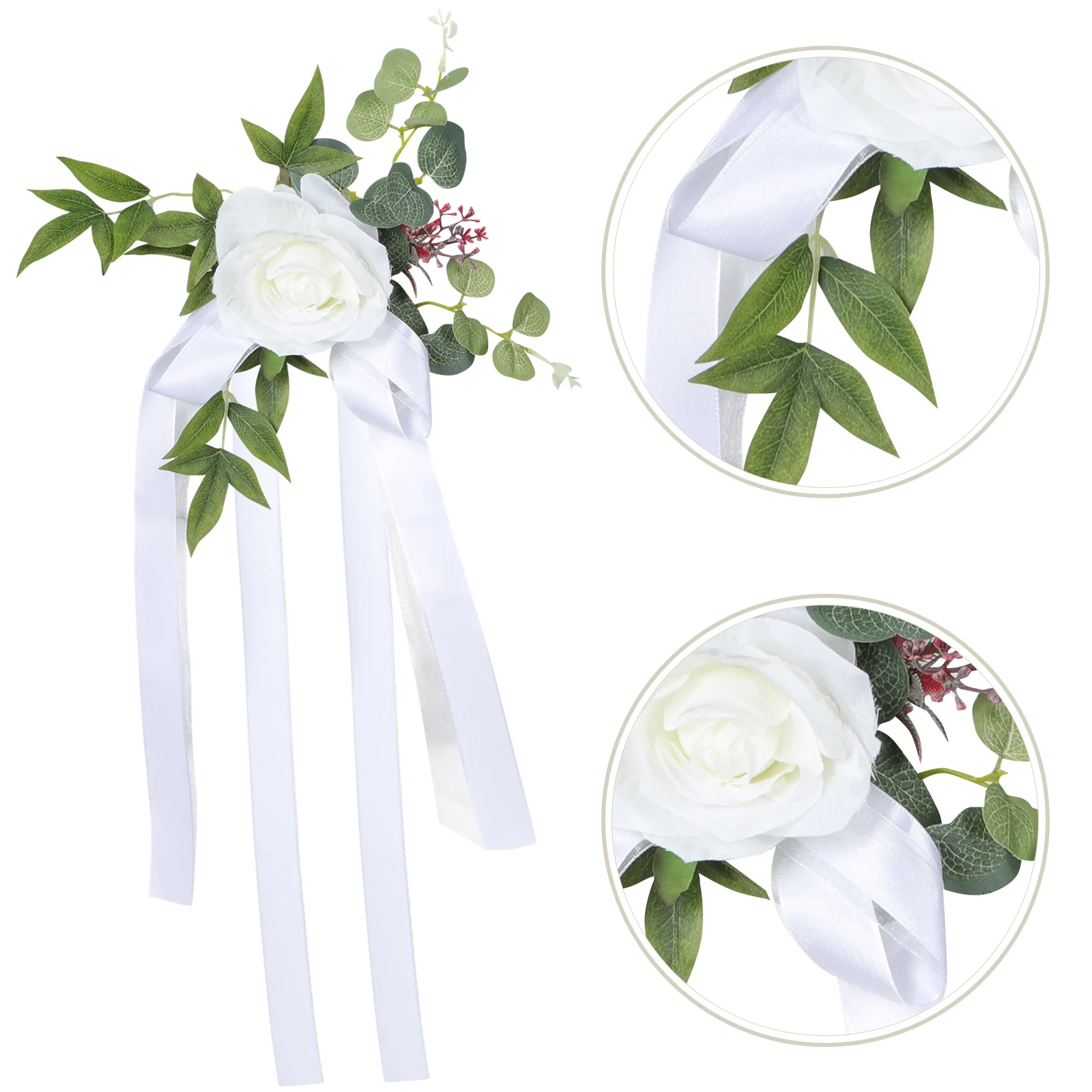 

Outdoor Exquisite Artificial Decorative Wedding Wedding Flower Prop Floral Wedding Chair Covers Chair Floral Arrangements