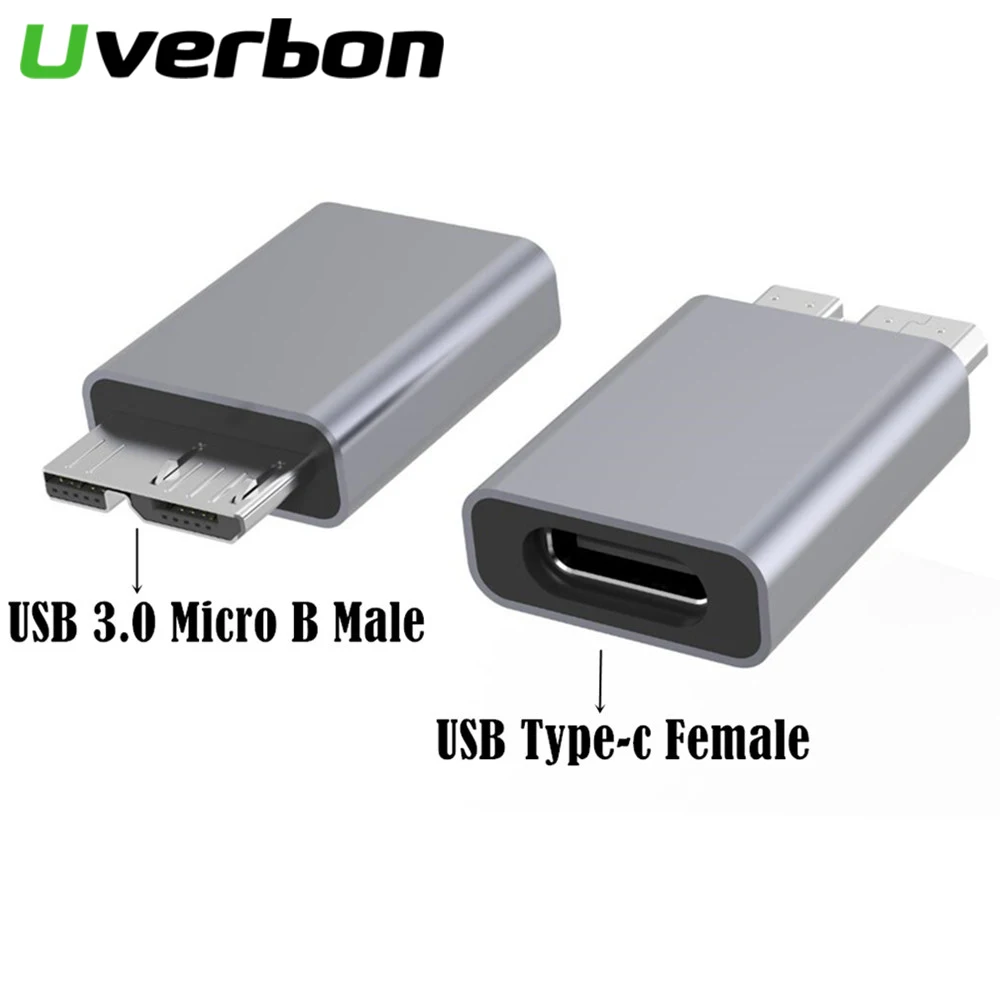 

USB Adapter Type-C Female To Micro B USB3.0 Male Connector For Galaxy S5 Note 3 Seagate WD Toshiba External Hard Drive Camera