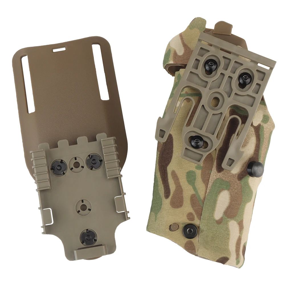 Фото Тактическая кобура для пистолета 6354DO для Glock 17 Gen4 G19 с фонарем X300/X300U, система быстрой фиксации QLS, адаптер крепления, накладка на бедро №1