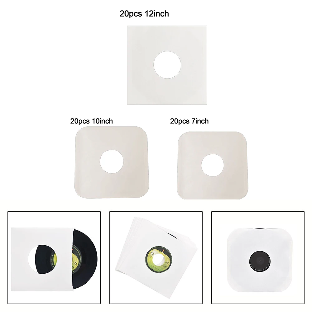 20 шт. защитная сумка для записей 12/10/7 дюймов