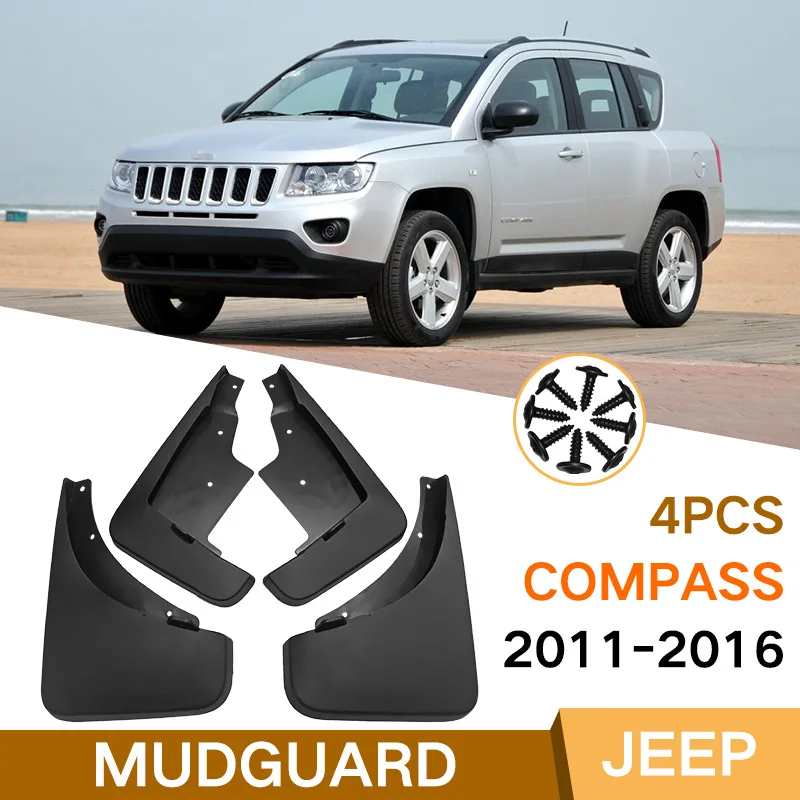 

Брызговики для Jeep Compass 2011-2016, брызговики для переднего и заднего крыла, автомобильные аксессуары