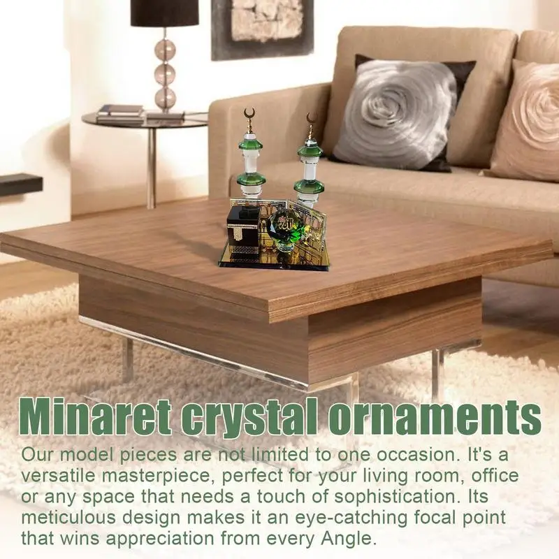 ИД-башня украшение мусульманская Кааба ИД башня для стола Хрустальная статуя