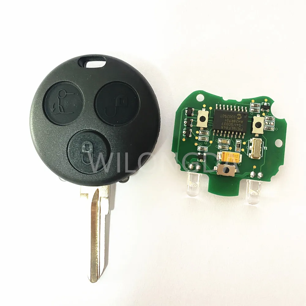 С 2 инфракрасными лампами 3-кнопочный дистанционный ключ чип AEC 433 МГц для Mercedes Benz