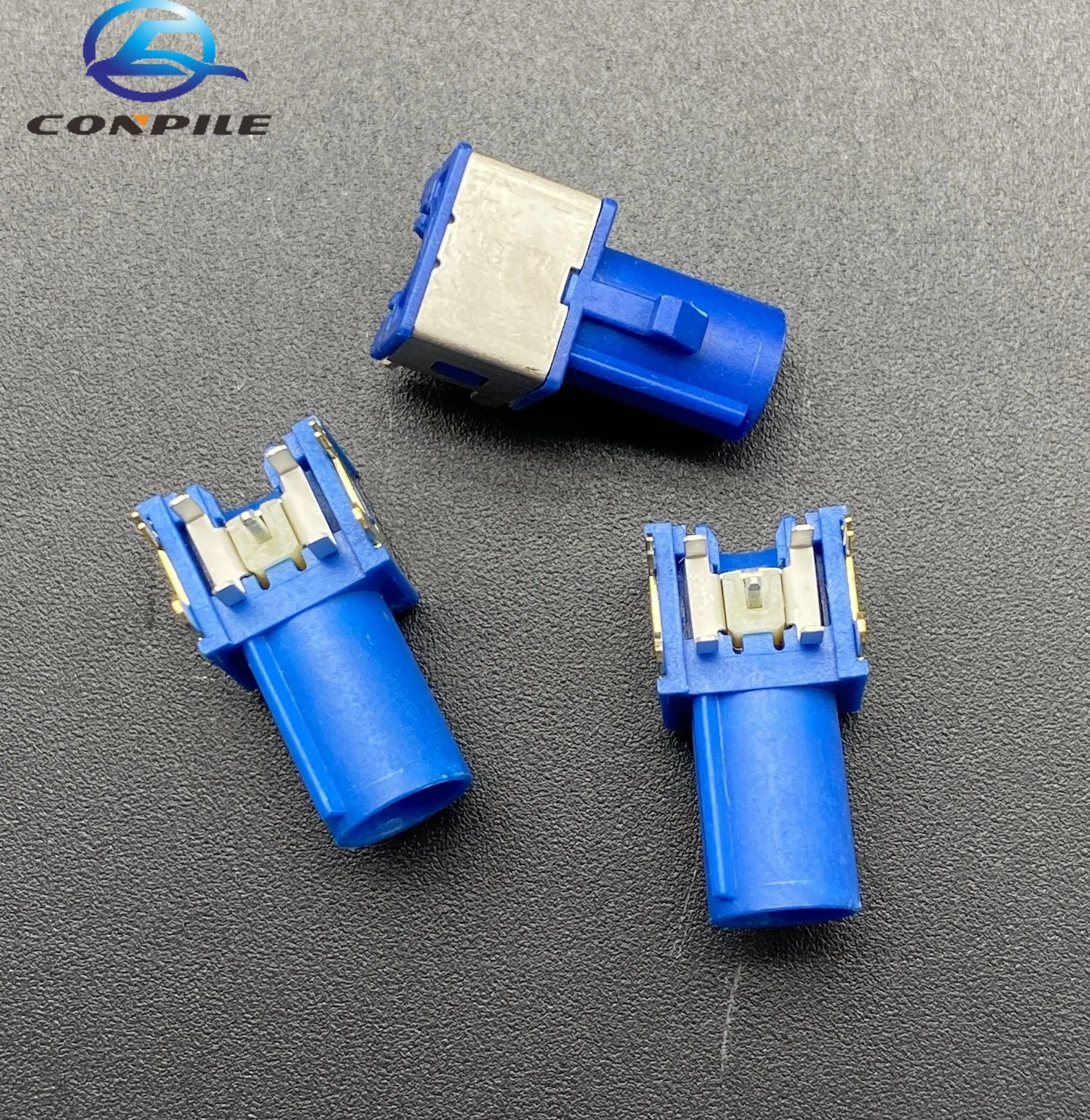 

3pcs for FAKRA Type C Blue Male Elbow Car GPS Antenna Car Navigation Plug Adapter SMB Connector