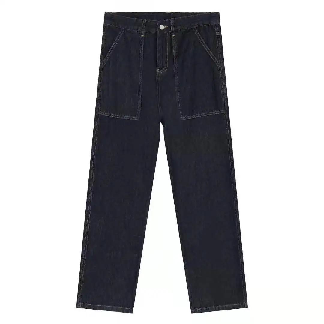 Four Seasons Men's Men's Jeans Straight Loose Wide Leg Casual Pants Hip Hop Street Men's Clothing Y2k Jeans Ins Hot Sale JEANS