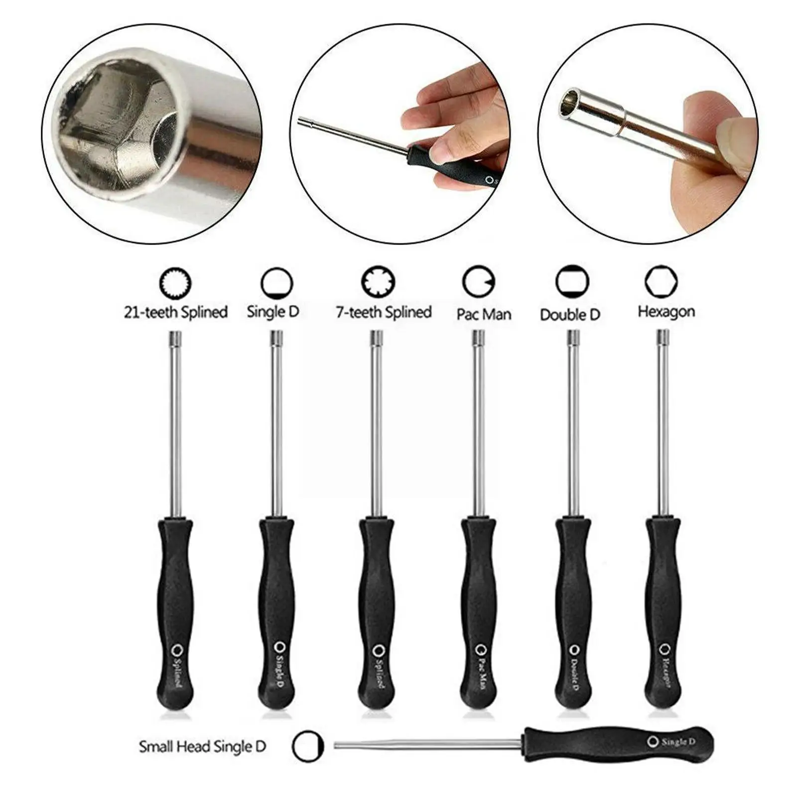 

Carburetor Screwdriver Adjustment Chainsaw Tool Steel Screwdrive Hexagon Tool Hex Repair Socket Driver Double H7v1