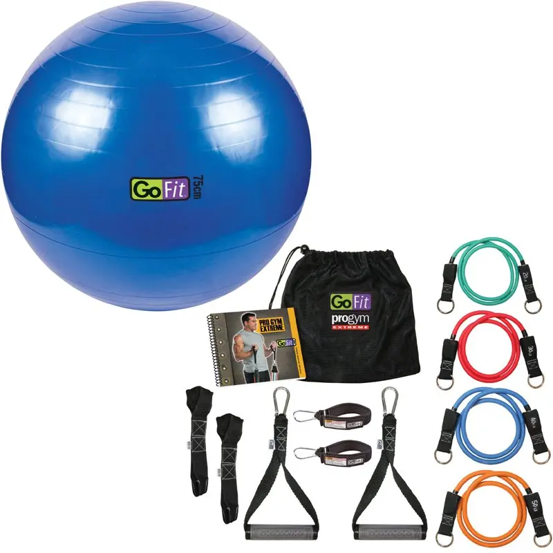 

GF-EPGYM ProGym Extreme & GF-75BALL Exercise Ball with Pump (75cm; Blue)