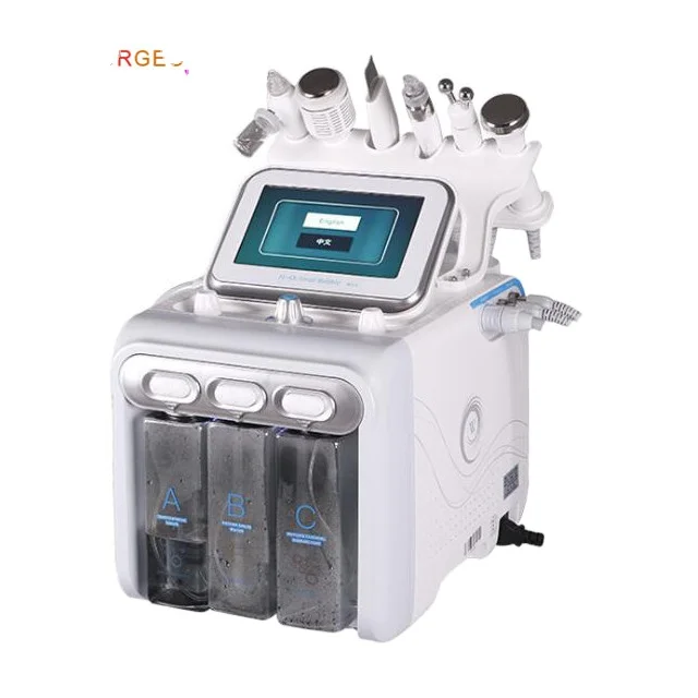 

Pro 6 in 1 Hydra Dermabrasion Aqua Peel Clean Skin Care BIO Light RF Vacuum Face Cleaning Hydro Water Oxygen Jet Peel Machine