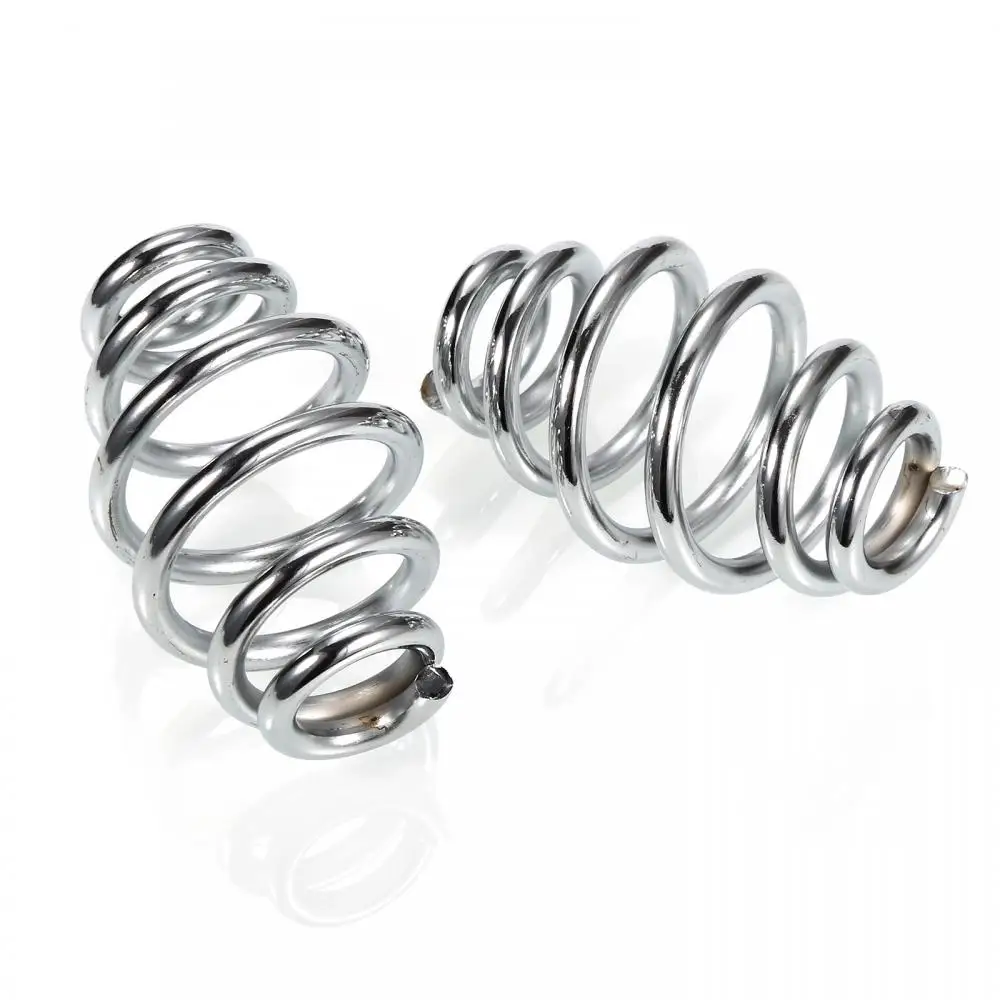 

2Pcs NEW Chrome 3" Barrel Coiled Solo Seat Springs for Harley Chopper Bobber Softail