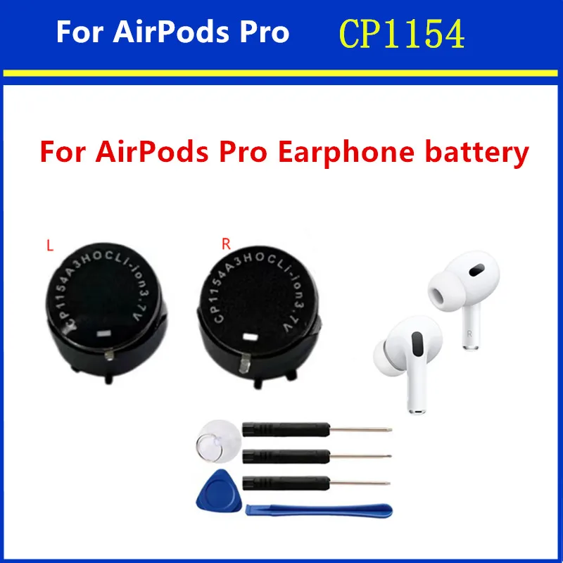 Фото Аккумулятор CP1154 для Apple AirPods Pro A2084 A2083 A2190, перезаряжаемая литий-ионная батарея, сменный элемент для ремонта наушников, комплект запасных частей №4