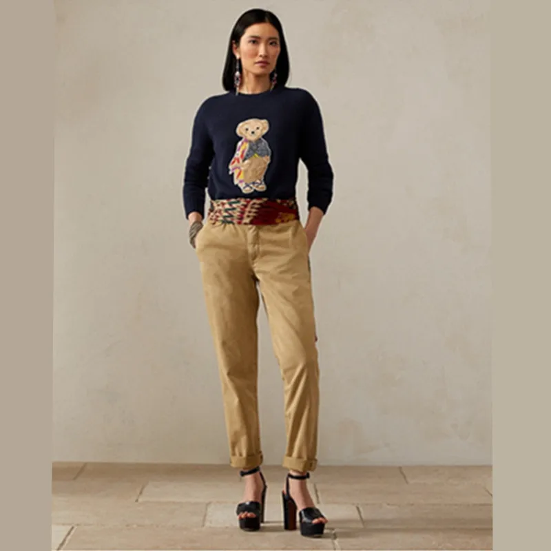 

Women's Sweater Wool Winter Soft Basic Women Pullover Unisex RL Bear Cashmere Pulls Fashion Knitted Jumper Top Sueters De Mujer