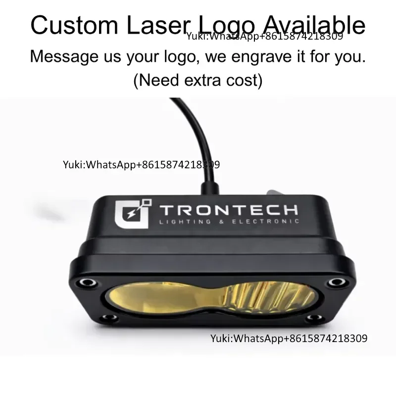Фото Фонарь Trontech Baja Light LED с питанием от батареи и переключателем для электровелосипеда, мотоцикла, горного велосипеда, 8AA, полностью предварительно подключённый, готов к использованию. №3