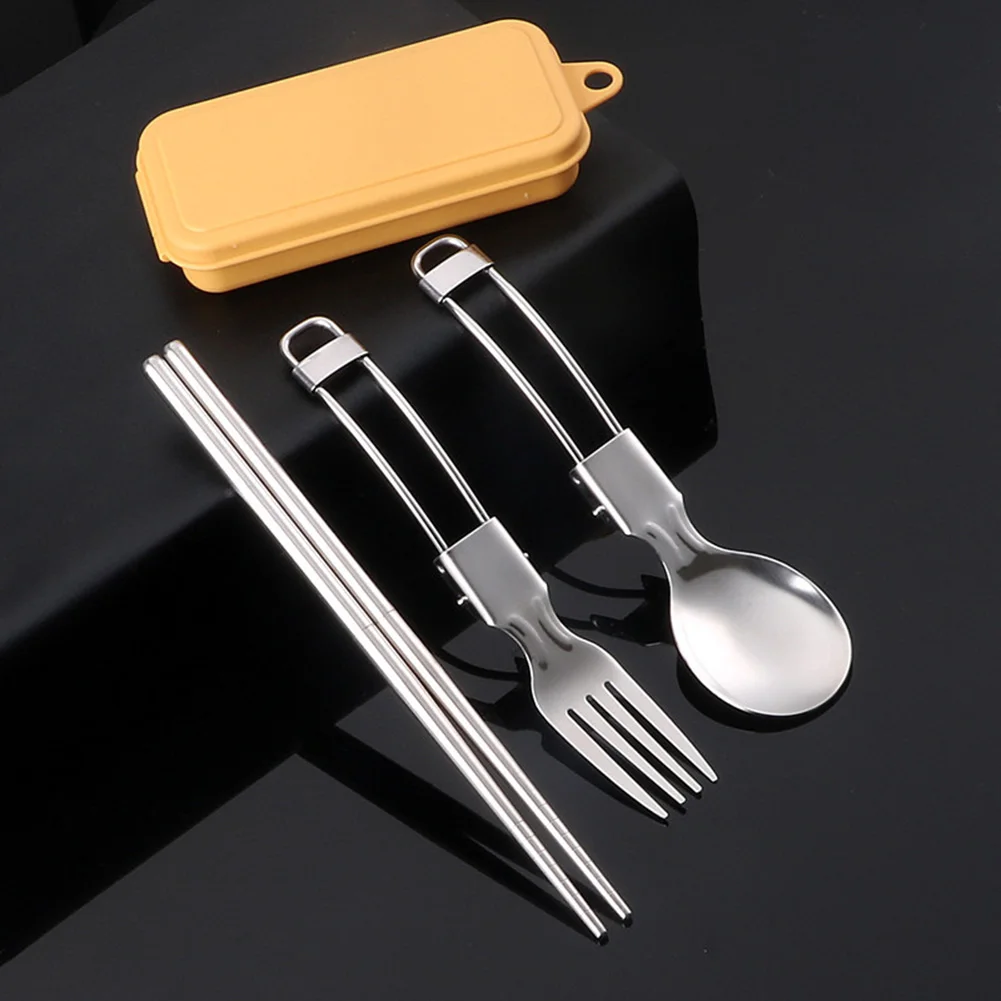 

Camping Utensil Set Folding Picnic Cutlery Utensil Spoon Chopsticks Fork Set Cutlery Utensil Spoon Chopsticks Fork Set