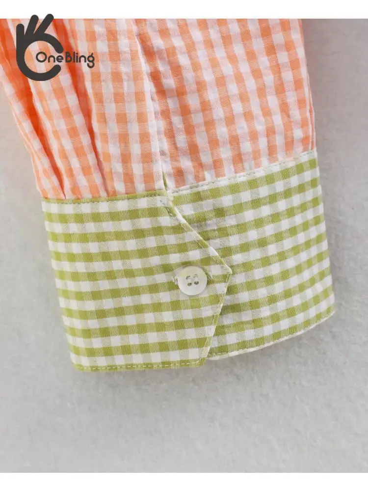 Женская однобортная блузка OneBling повседневная Свободная с длинным рукавом и