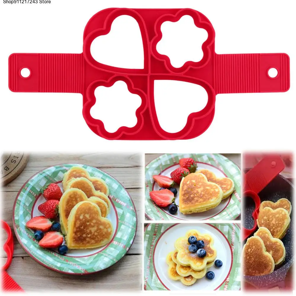 

4 Cavity Pancakes Maker Fantastic Fast & Easy Way to Make Perfect cooking tool Silicone Pancake Mold Pastry Tools New arrival