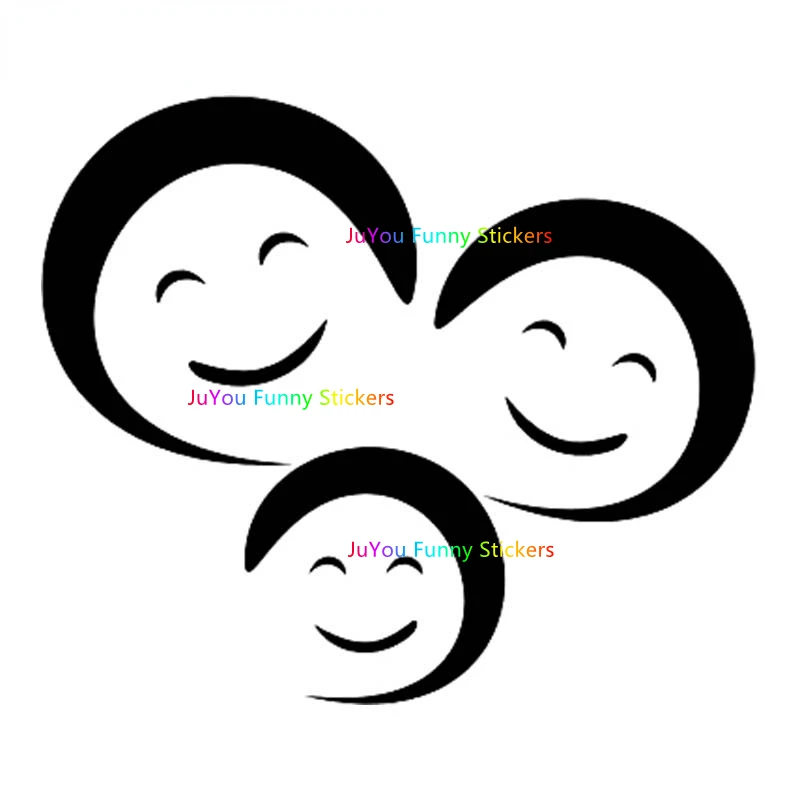 

JuYou Funny Stickers Exterior Accessories Smile Sign Car Stickers Waterproof Decals Car Motorcycle Refrigerator Funny Decor