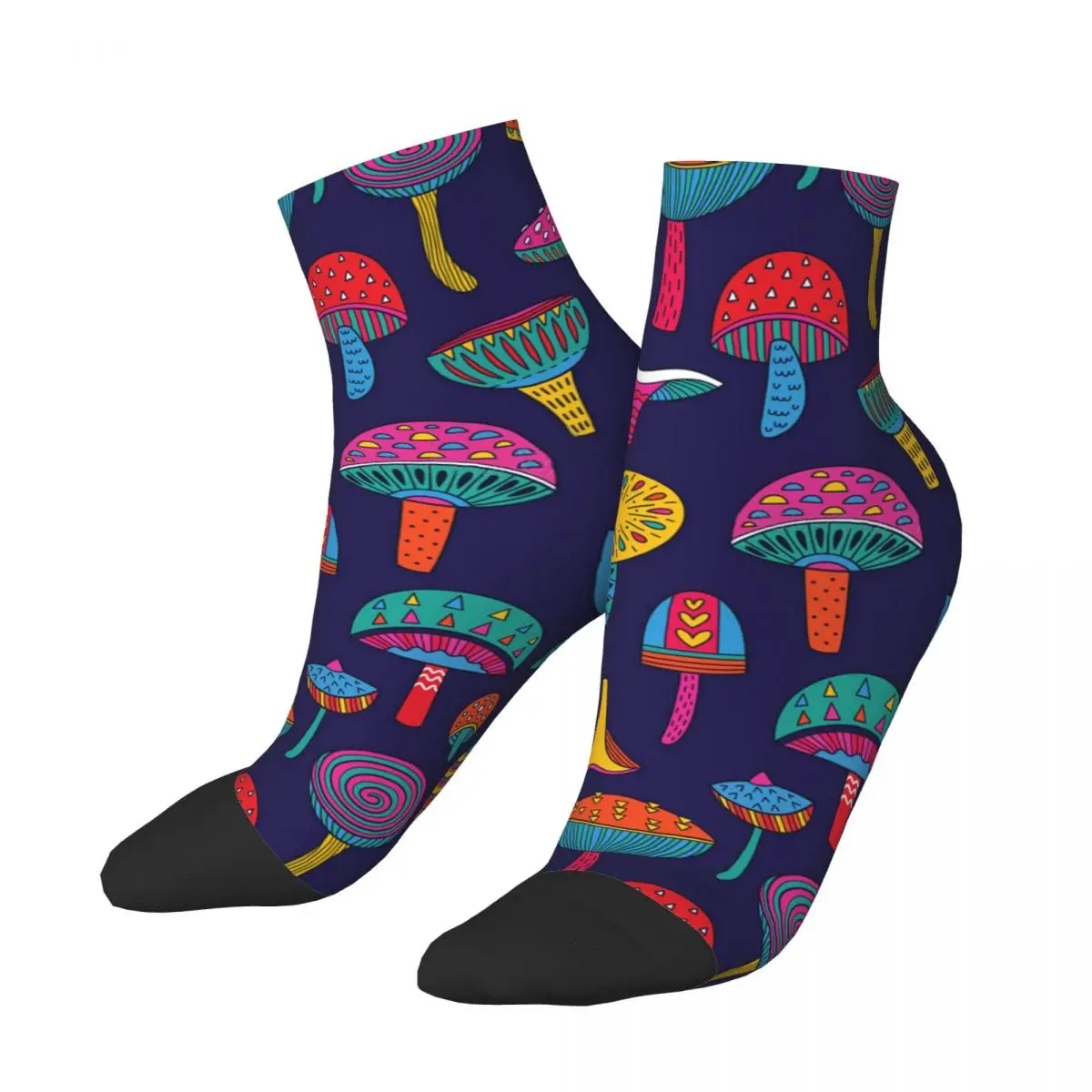 

Забавные абстрактные женские футбольные короткие носки этнические Бохо полиэфирные короткие носки для женщин и мужчин дышащие