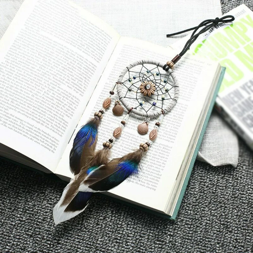 

1pc Fashion Car Pendant Handicraft Dreamcatcher Good Luck Feather Car Rearview Mirror Hanging Ornament Car-Styling