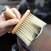 car deatailing cleaning wooden brush air outlet dashboard detailing sweeping dust remover wood brushes car interior accessories