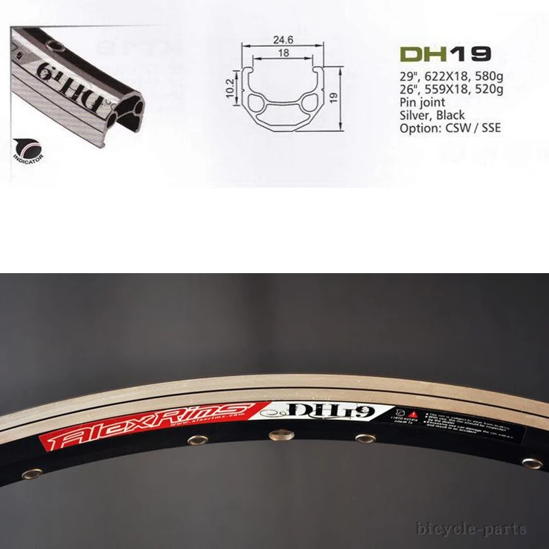 

ALEX DH19 Bicycle RIM 700C /29Inch /26Inch V Brake RIM Mountain Bike Aluminum Alloy RIM Bicycle Wheel Accessories