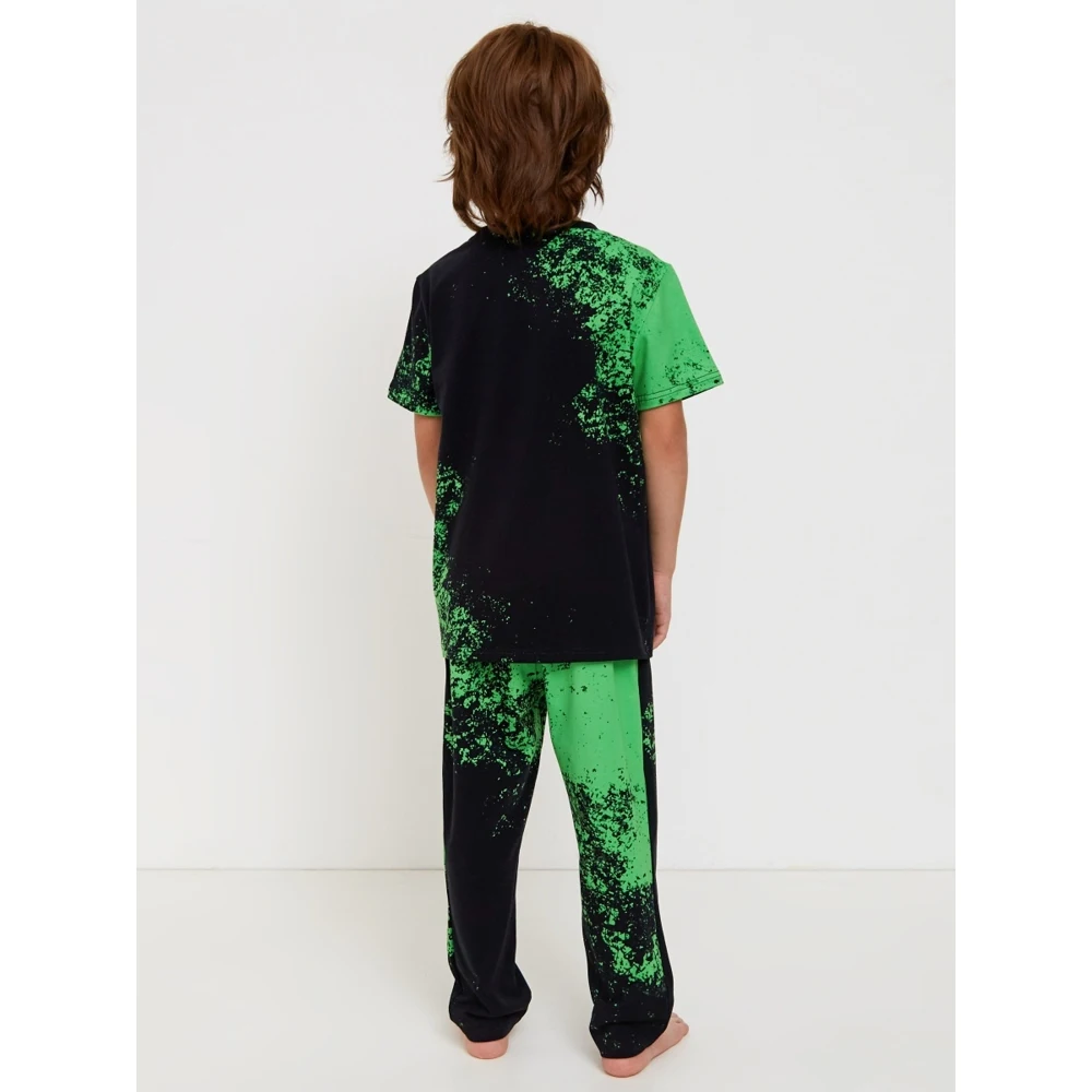 Костюм спортивный для мальчика FortyFour KSS026 зеленый хлопок 100% |