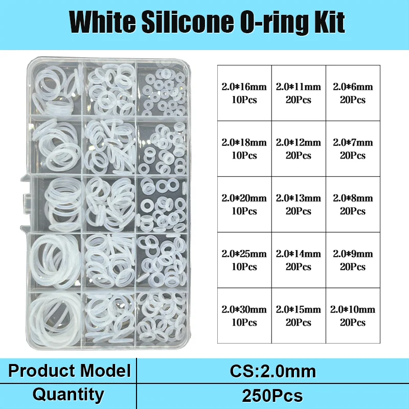 

Комплект силиконовых уплотнительных колец Silicone 1.5/2/2.4/3.1mm