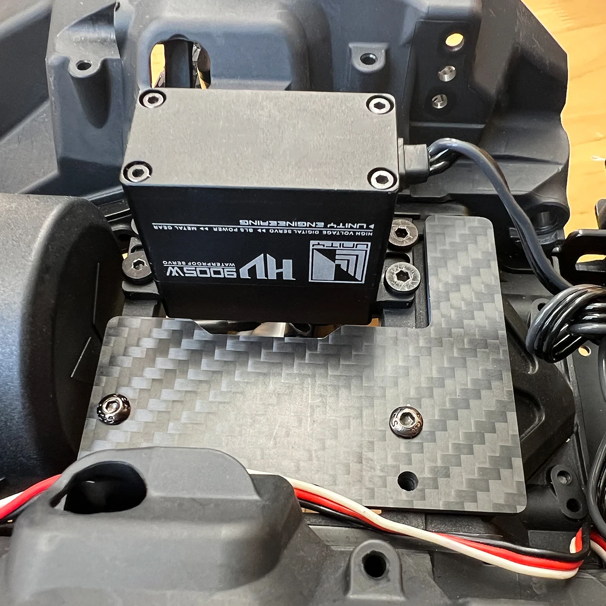 Обработанный держатель батареи из углеродного волокна кронштейн ESC для 1/10 RC Vanquish