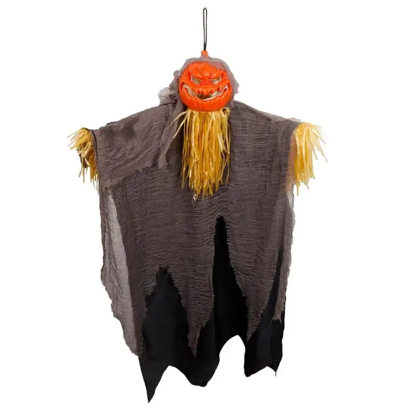 

Halloween Ghost Decorations Pumpkin Face Horror Prop Glowing Pendant Scarecrow Decor Realistic Flying Ghost Floating Ghost For