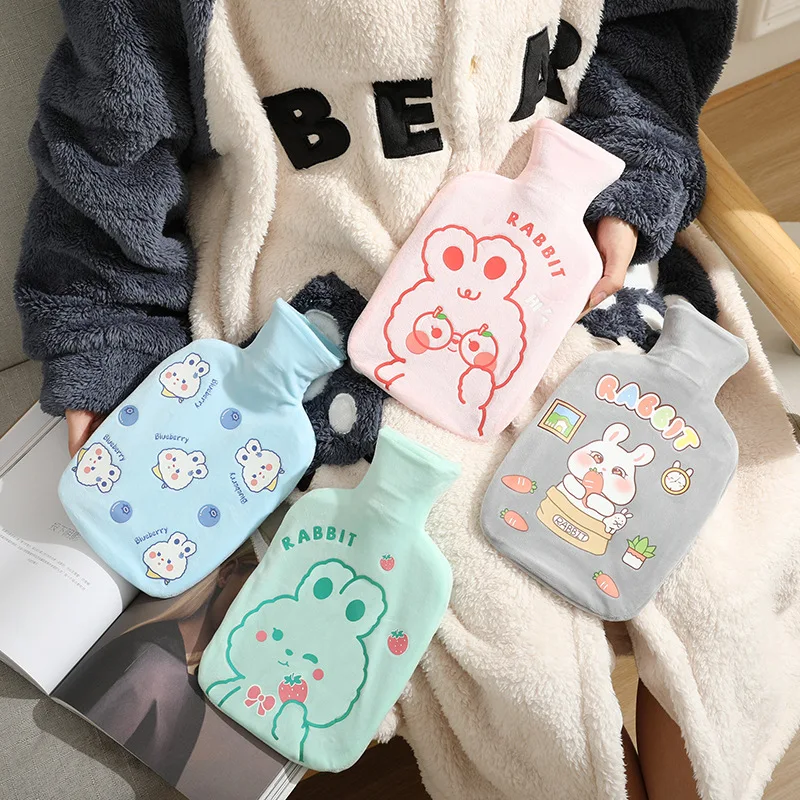 

Cartoon Cute Hot Water Bottle Mini Portable Plush Washable Water Injection Safety Explosion-proof Warm Hands Bag Hand warmer