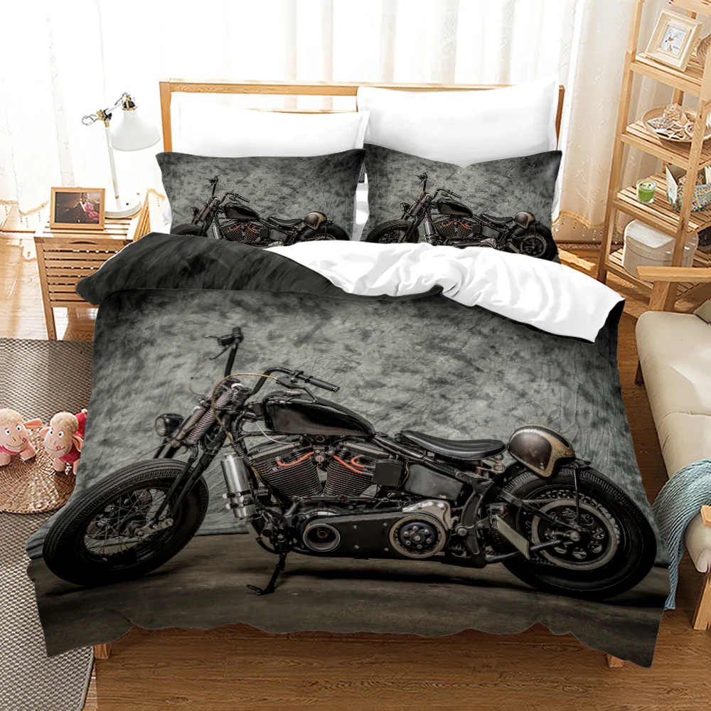 

Old Bike 3D Print Pattern Bedding Set Quilt Cover Home Bedroom Decor Queen King Size Duvet Cover Set Pillowcase Bedding Set