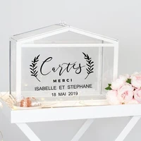 boxs decals beauty french wedding cards and gifts box stickers vinyl gift box sticker custom name home decoration murals hw026