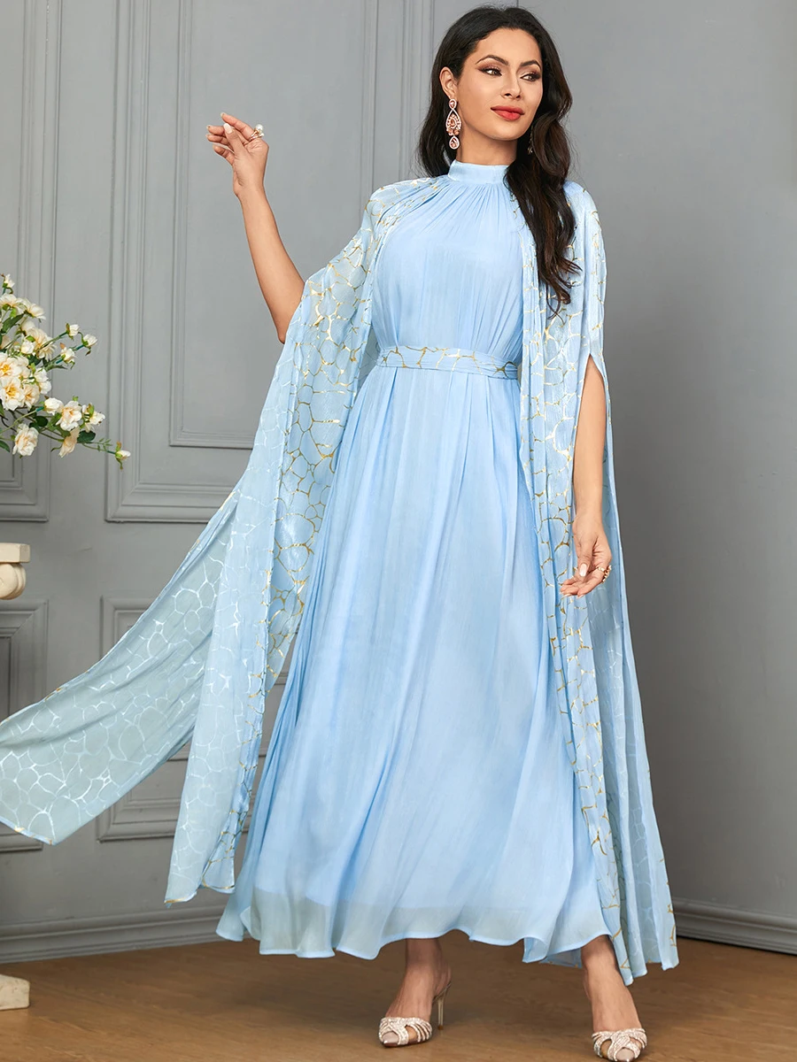 Женское ТРАПЕЦИЕВИДНОЕ ПЛАТЬЕ Siskakia длинное платье в мусульманском стиле с