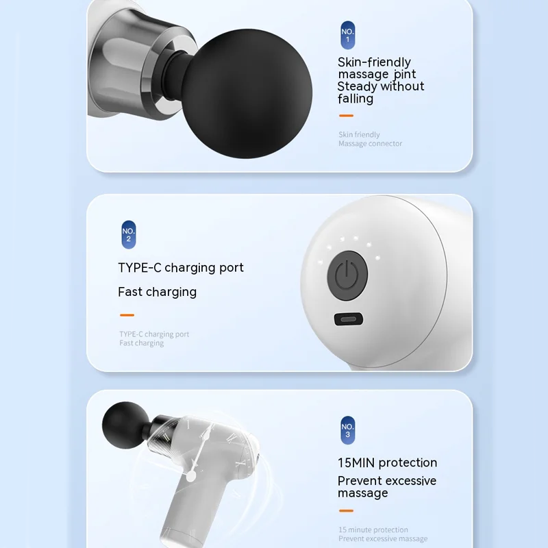 Фасціальный пистолет для релаксации мышц домашний фитнес-массажер