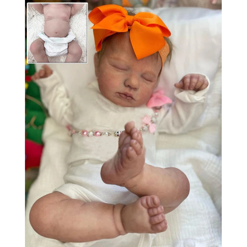 Полноразмерные силиконовые куклы-младенцы 48 см Loulou с трехмерной кожей