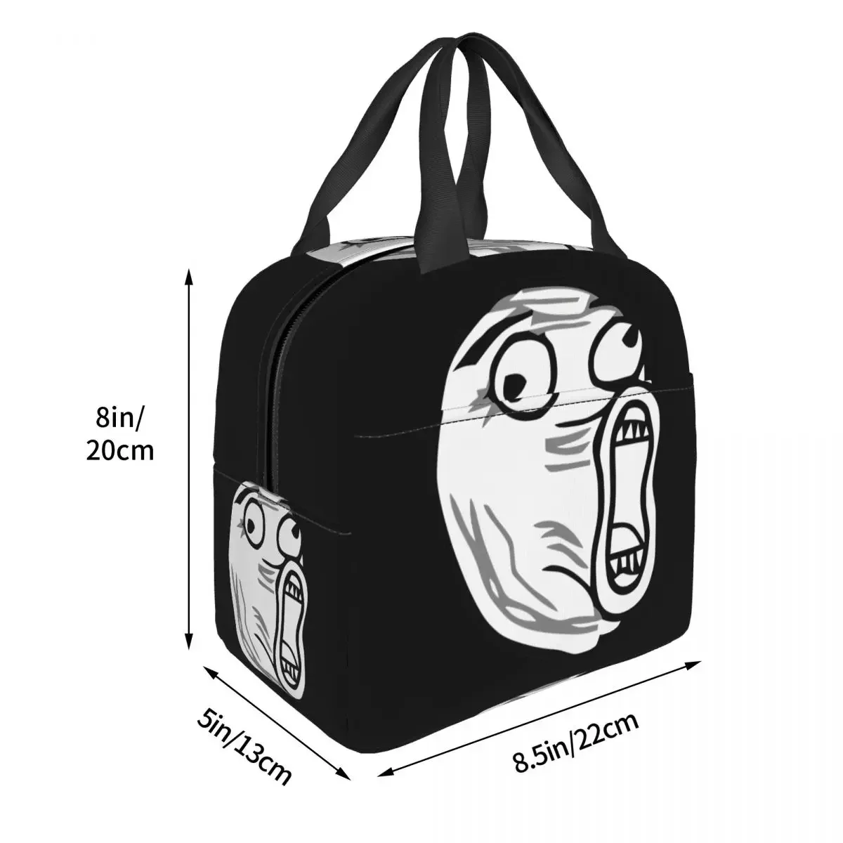 Изолированная сумка для ланча Trollface Meme Термосумка многоразовый комикс Rage