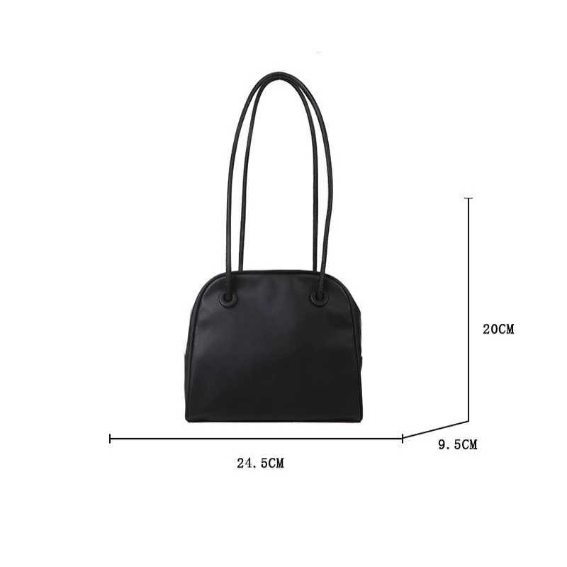 Female retro PU Leather shoulder Messenger Bags Girls Daily Handbags Fashion underarm tote bag Casual Armpit Bag