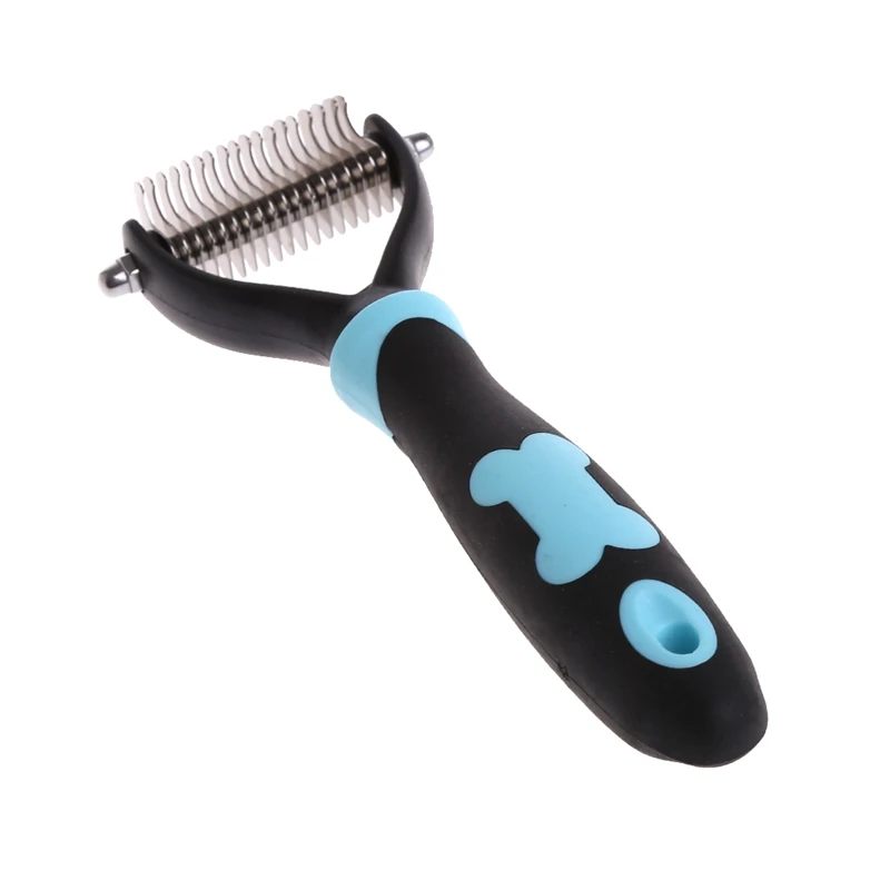 

1pc Dog Pet Brush Dematting Grooming Deshedding Tool Trimmer Comb Rake