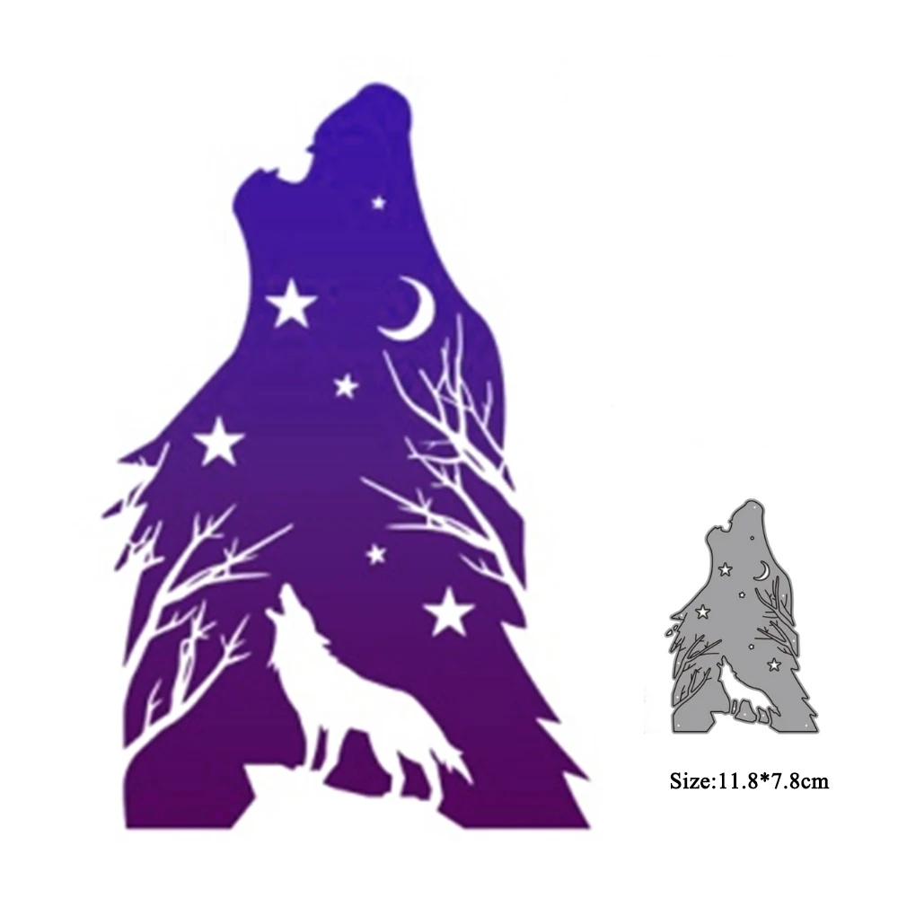 

Metal Cutting Dies Scrapbooking Die Animal Wolf Mold Decoration Scrapbook Paper Craft knife Mould Stencils Dies