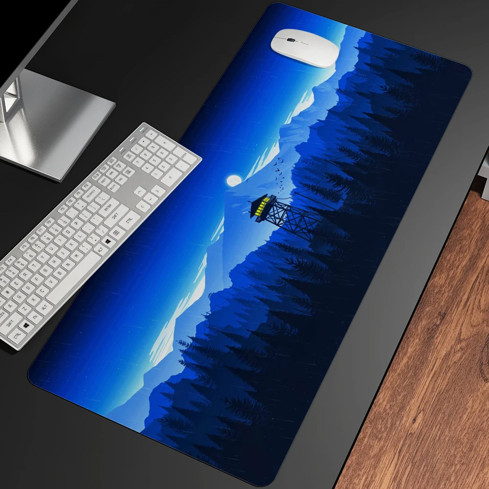 90x40cm mousepad for deep forest firewatch laptop gamer mousepad gaming mouse pad large locking edge keyboard 70x30 cm deak mat free global shipping