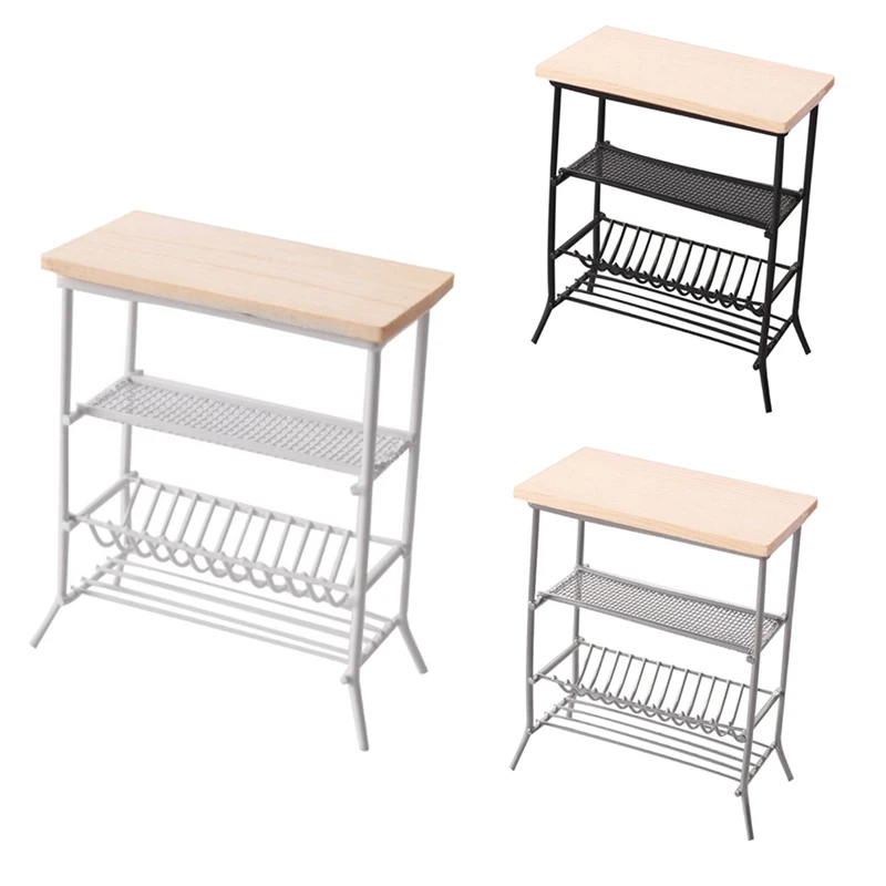 

1:12 металлическая полка для кукольного домика, мини-кукольный домик, модель мебели, имитация мебели, аксессуары